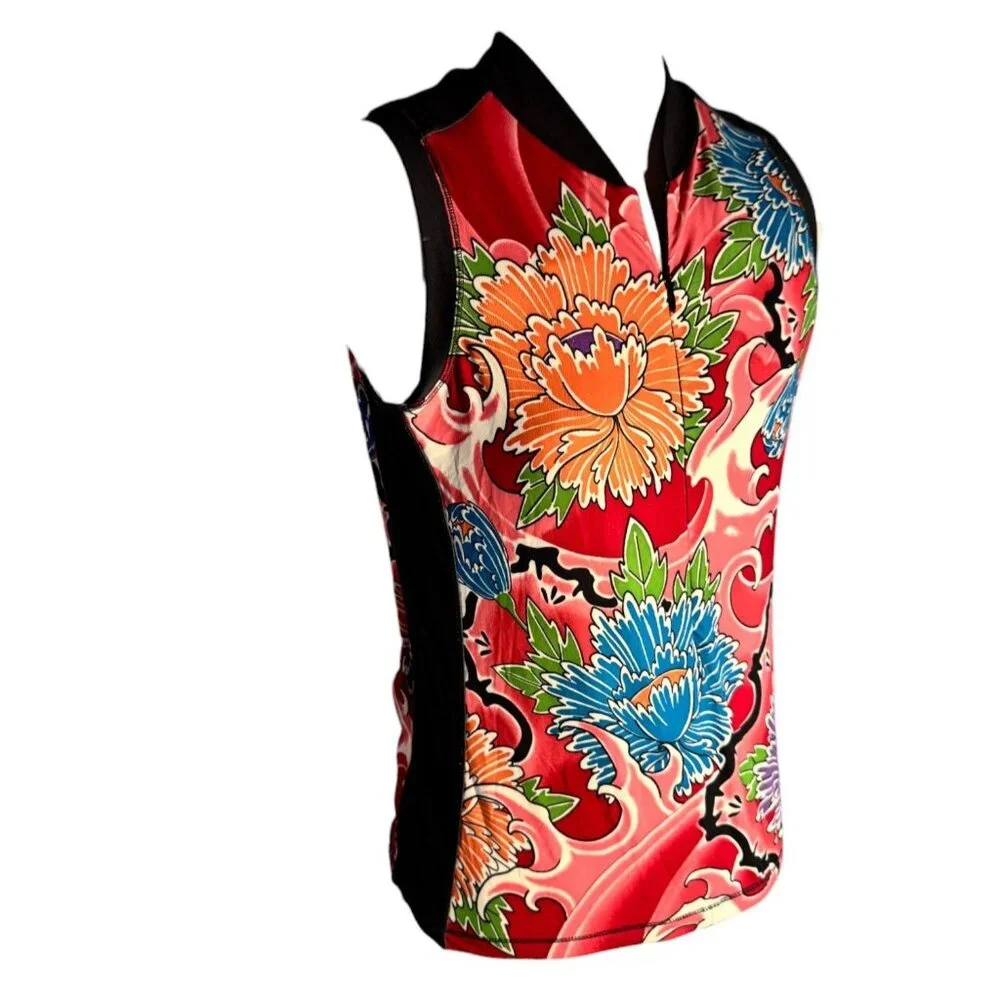 Ymx Floral Sleeveless Cycling Jersey XS - Picture 3 of 9